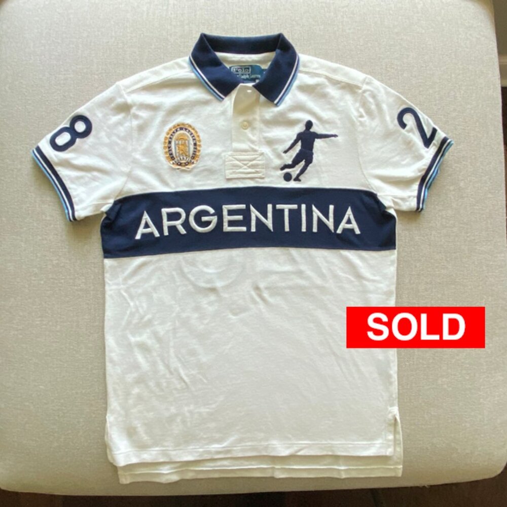Polo Ralph Lauren Vintage New Men's 2010 World Cup Argentina Mesh Shirt Siz…